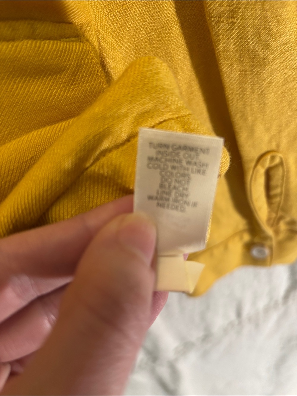 J. Jill “Daisy” Linen Blend Yellow Drawstring Hem Blazer Jacket Button Utility - Picture 4 of 10
